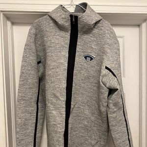 Lululemon Gray Heather Athletic Zip Up Hoodie Jacket Embroidered B Casual XL